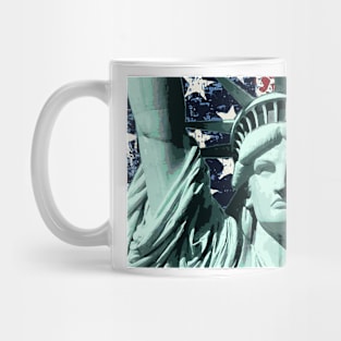 Lady Liberty And Flag Mug